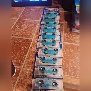 Vintage Hot Wheel 1997 '58 Corvette Aqua  New on Card 10 Cars